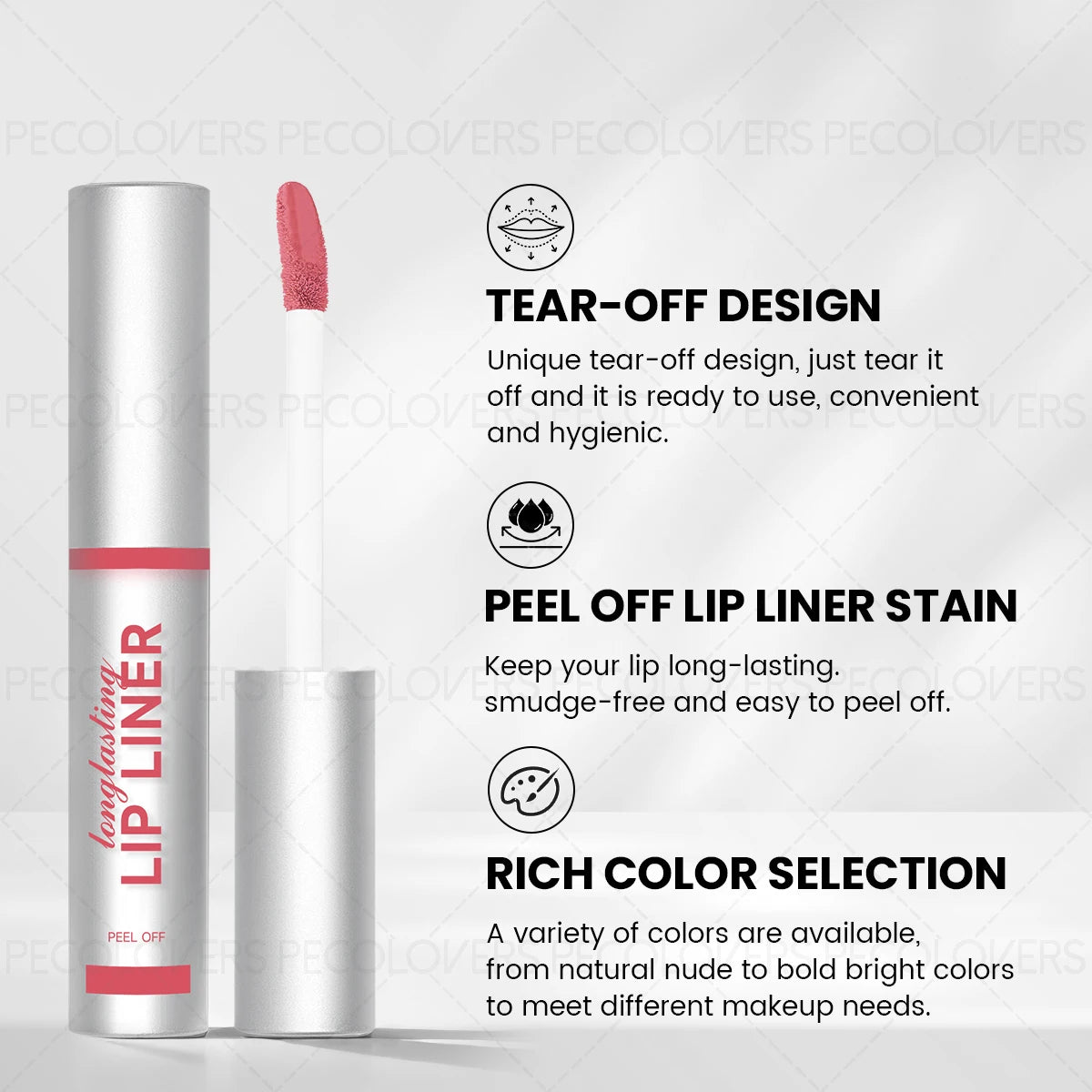 1PC Semi-Permanent Lip Liner Tint |-Off Lip Liner & Gloss | Waterproof Semi-Permanent | Sweat-Proof & Long-Lasting Zpaxo