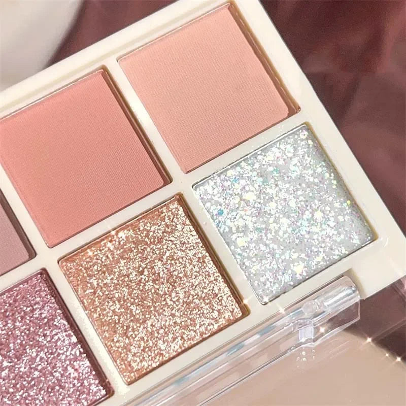 10 Colors Shimmer Matte Eyeshadow Palette Nude Glitter Shiny Pigment Eye Shadow Long Lasting Waterproof Make Up Palette Cosmetic Zpaxo