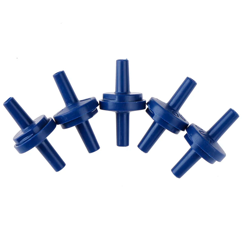 5pcs Fish Tank Air Pump CO2 Diffuser Water Aquarium Non-Return Check Valves Zpaxo Blue