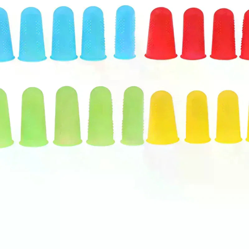 Anti-cut Heat Resistant Silicone Fingers Protector Cover Anti-slip Cover 5pcs Zpaxo