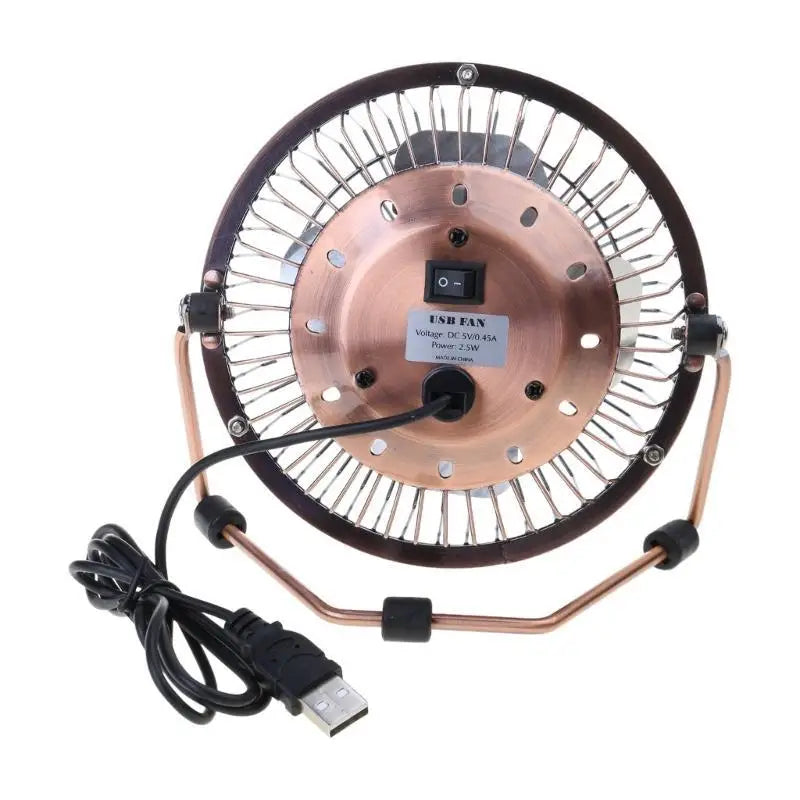 652F USB Small Fan 4/6Inch Metal Outdoor Dormitory 360 Degree Rotatable Fan Portable Zpaxo