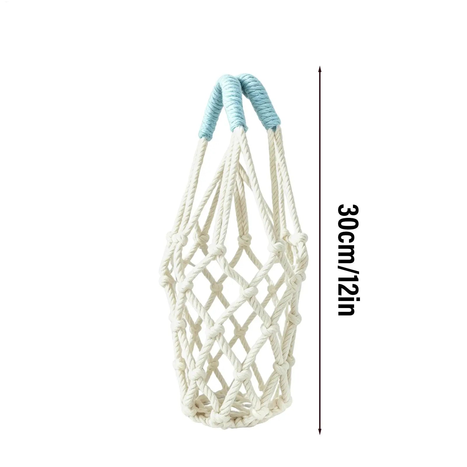 Handwoven Water Bottle Pouch Mesh Carrier Bag Reusable Holder Coffee