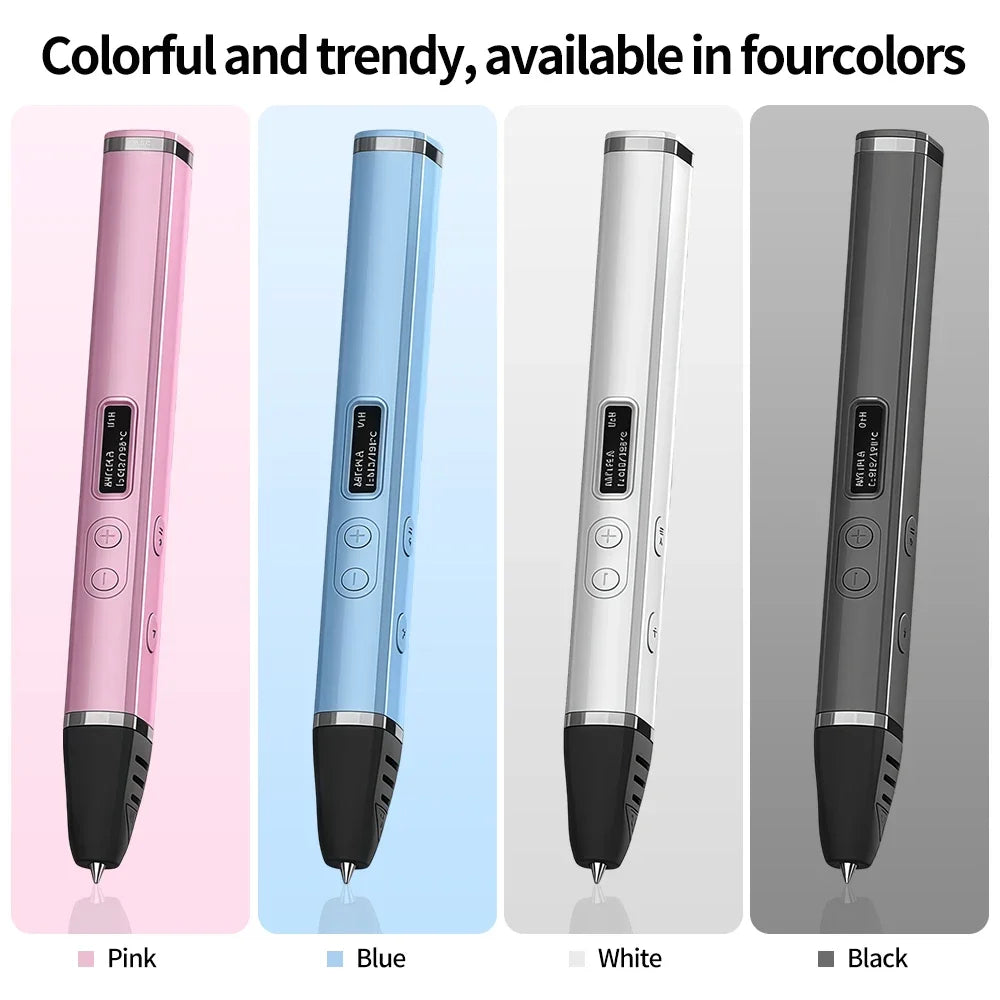 Professional 3D Printing Pen PLA Filament Doodling Making Detachable