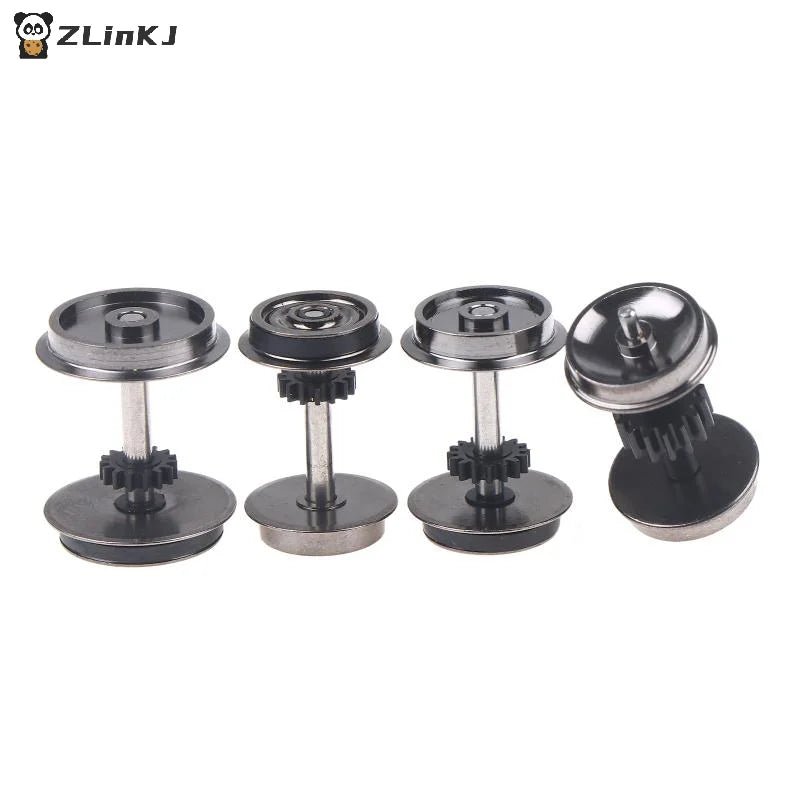 ▶2PCS HO Scale Wheels Upgrade DC Wheel Set For 1:87 Model Trains Railroad HO Gauge Wheels For Model Trains DIY Accessory Zpaxo
