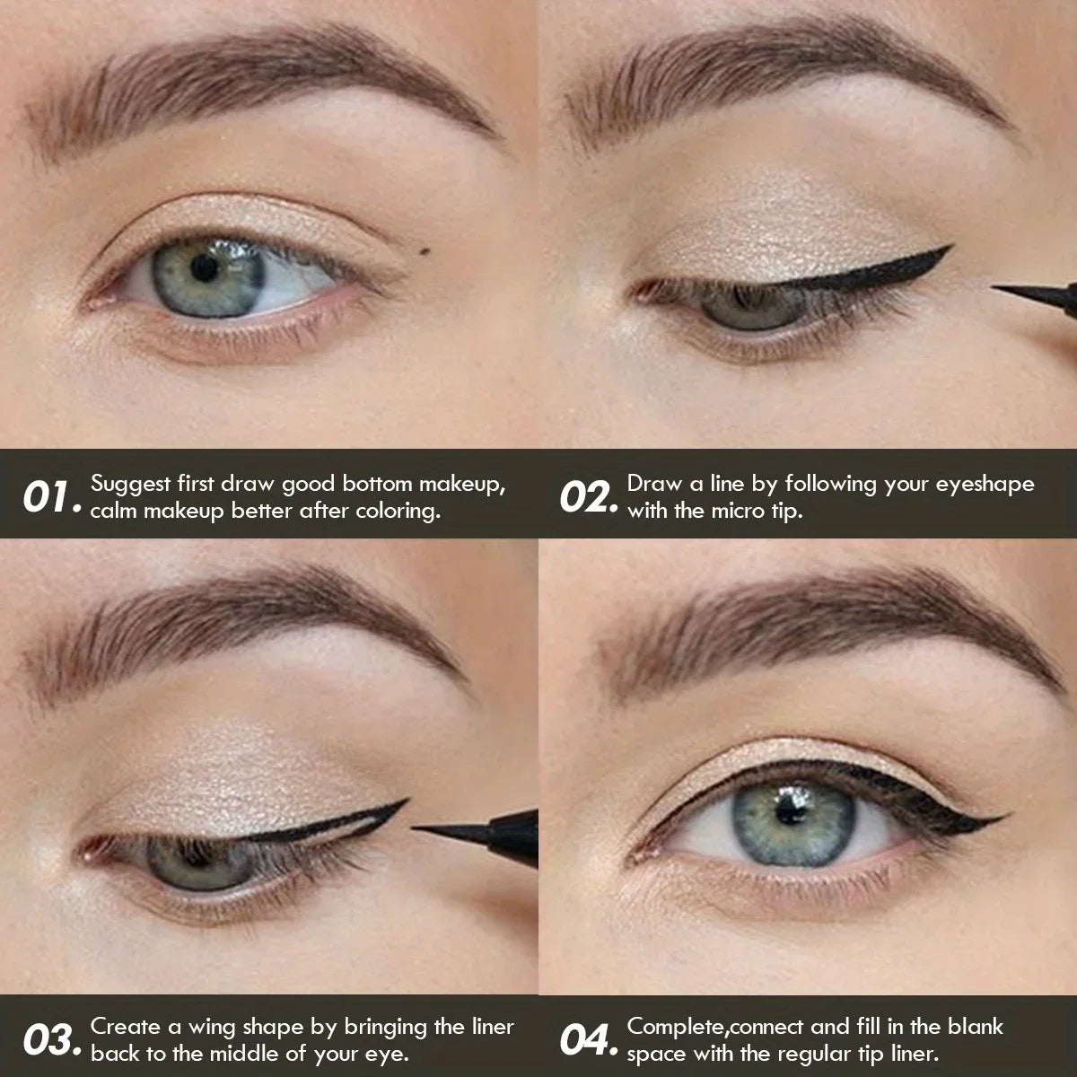 Eyeliner Liquid Pen Waterproof Quick Drying Smooth Makeup Beauty Zpaxo