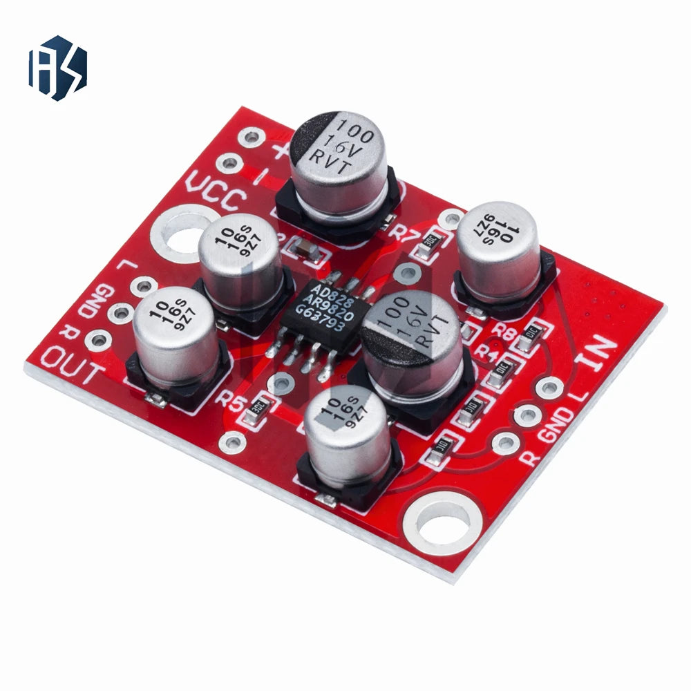 5V-15V Wide-range DC AD828 Preamplifier Hi-fi Stereo Module Car Audio Zpaxo
