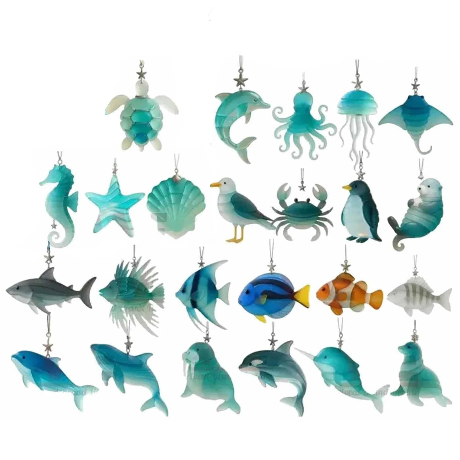 Marine Life Christmas Advent Calendar 24 2D Flat Ocean Animals