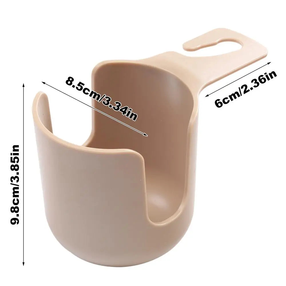 Car Rear Seat Cup Holder – Hanging Beverage & Bottle Rack Car Cup Holder Zpaxo Beige