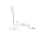 USB Microphone Laptop Computers Adjustable Studio Singing Gaming Zpaxo MKF White