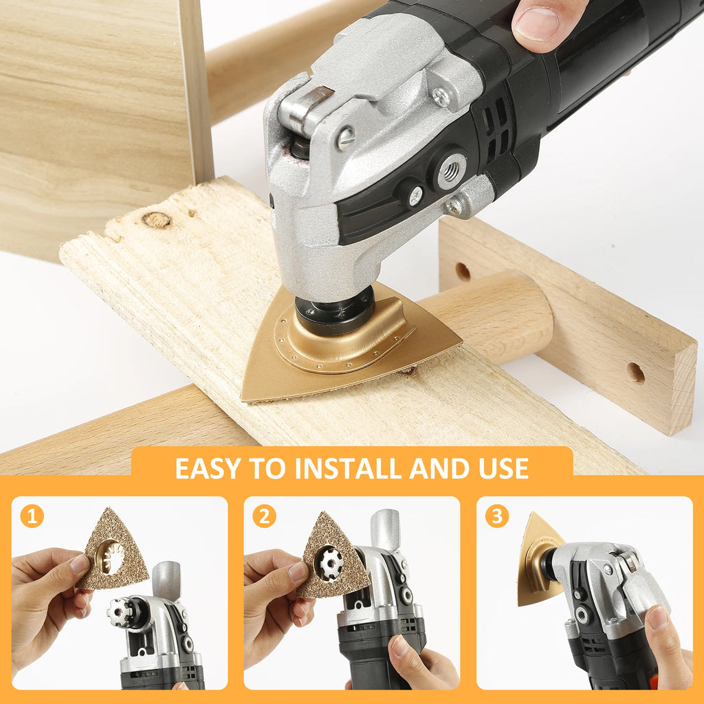 4Pcs Diamond Oscillating Saw Blade Set Quick Release Mixed Oscillating Universal Multi Tool Blade Electric Accessories for Tile Zpaxo