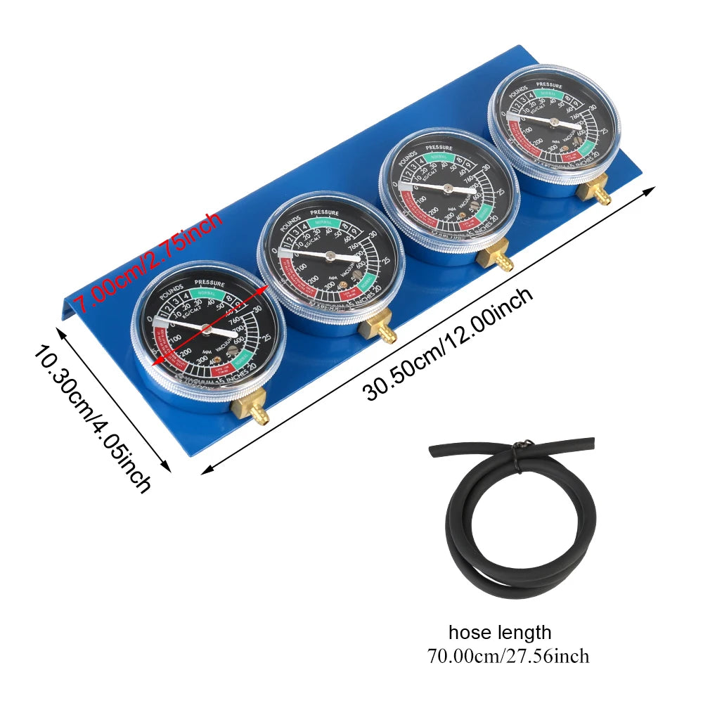 Motorcycle Fuel Carburetor Synchronizer Tool Hose 4-Cylinder Engines