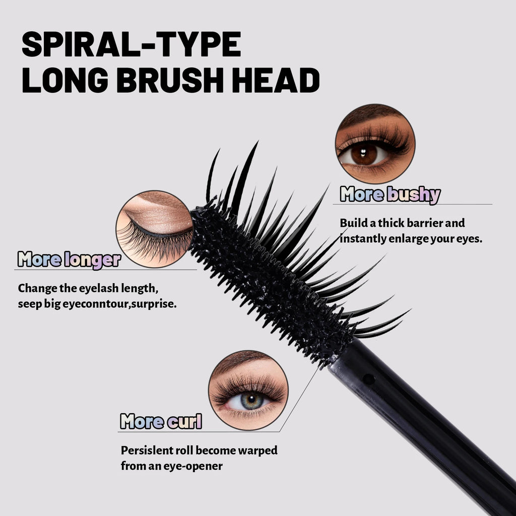 Waterproof Mascara Long Curly Long-lasting Silky Smooth Natural Zpaxo