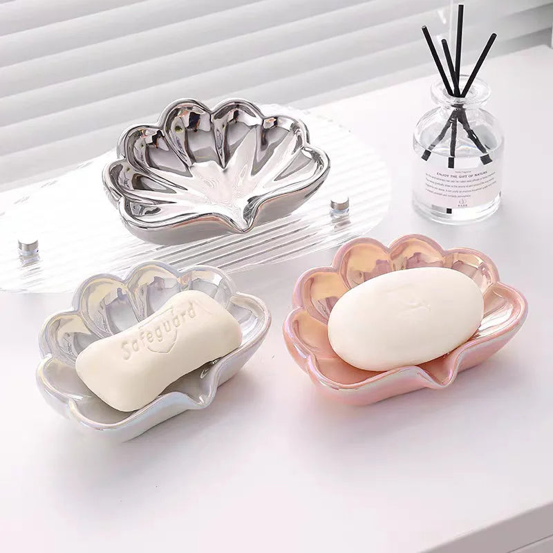 Pearl Shell Ceramic Night Light – Bedside Lamp | Girl's Room Décor