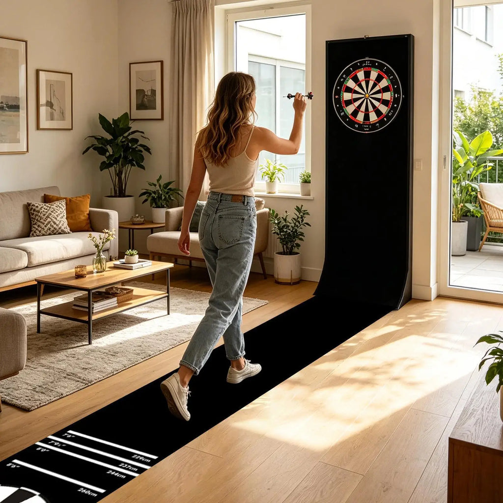 Dart Board Mat Floor 300x34cm Anti Slip Throw Line Protective Rug