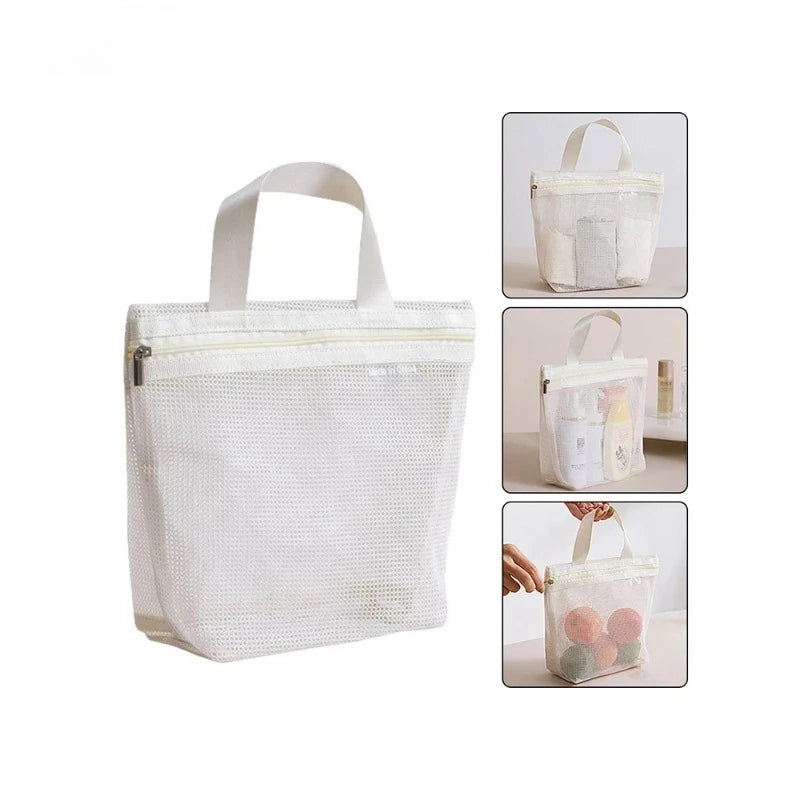 Mesh Makeup Toiletry Storage Bags Handbags Portable Travel Washing