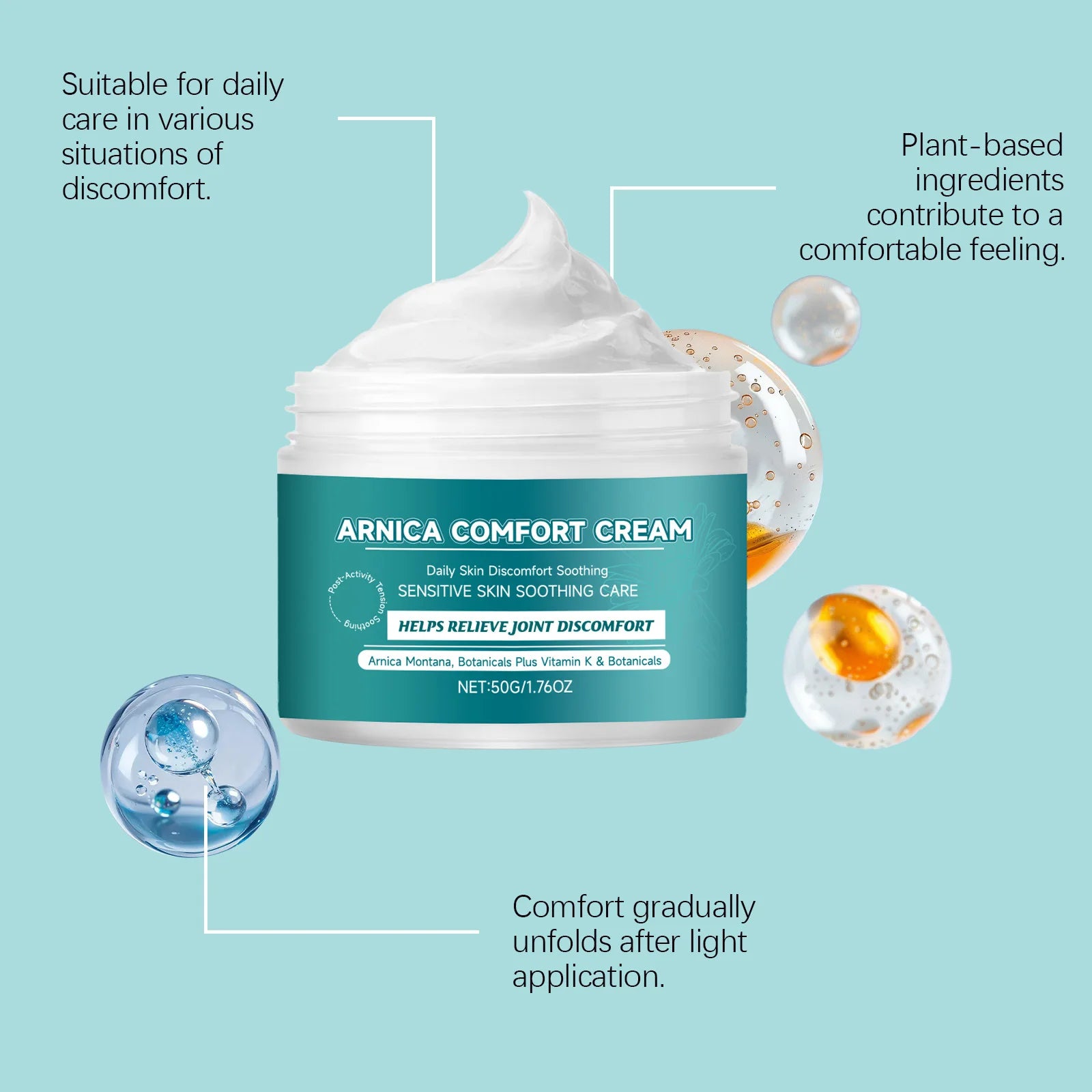 Herbal Skin Comfort Cream – Soothe Muscle & Joint Relief 50g Herbal Skin Cream Zpaxo