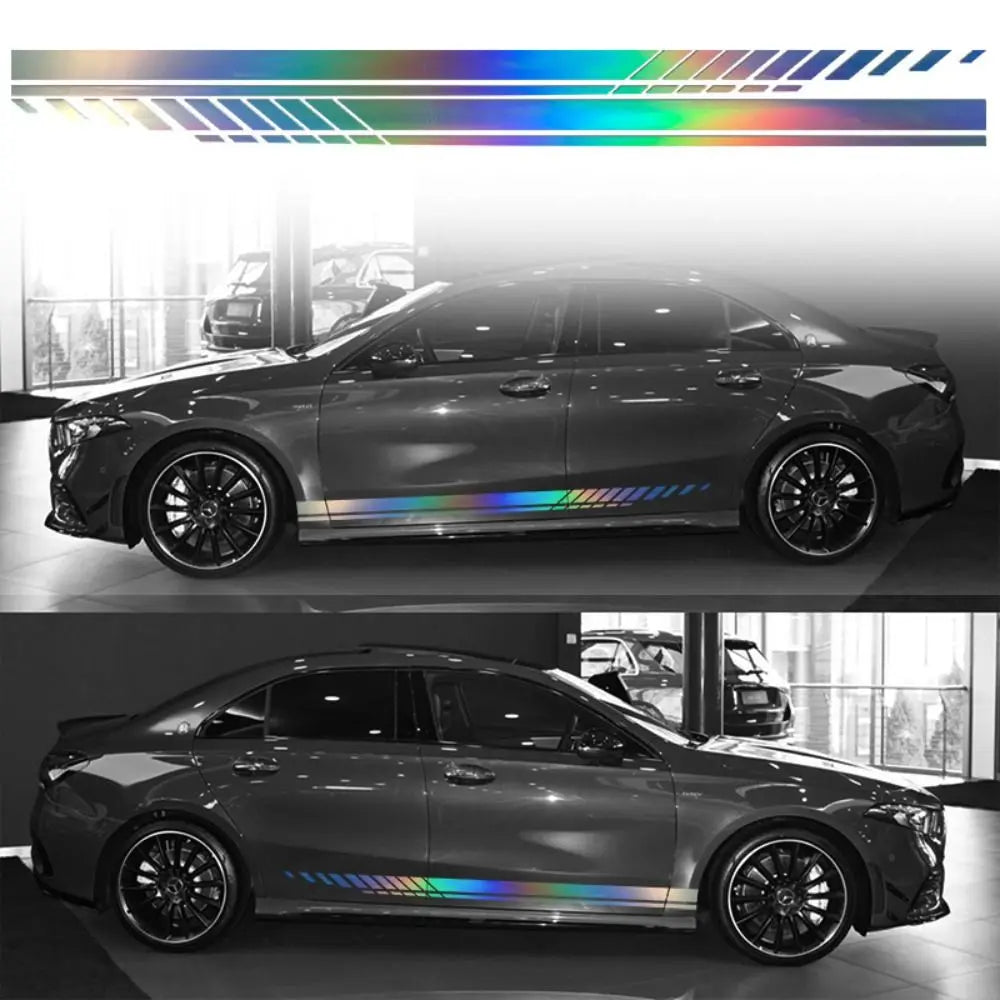 PVC Car Body Side Decal Universal Cool Door Stripe Temperature Zpaxo