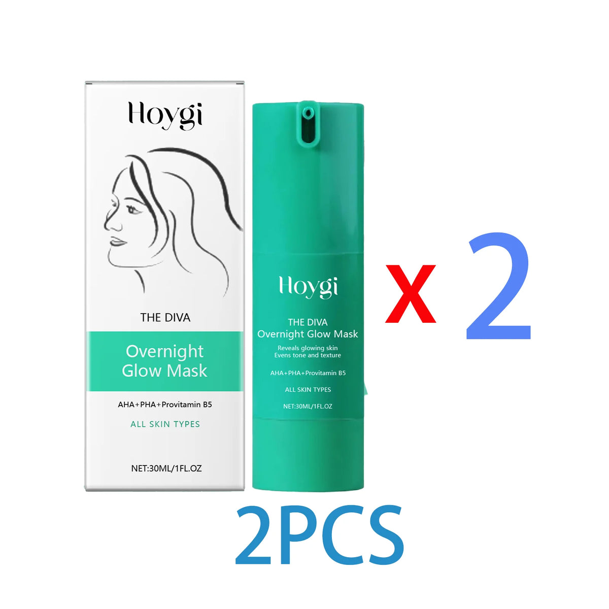 Hydrating Sleeping Mask for Face Moisturizing Night Cream for Dry Sensitive Skin Brightening Facial Care Gel with Vitamin 30ML Zpaxo 2PCS