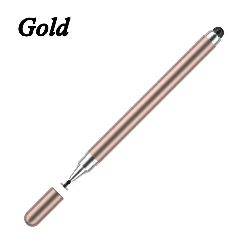 3- Tablet Mobile Phone Universal 1 Capacitive Stylus Pen Drawing Pens Zpaxo Gold