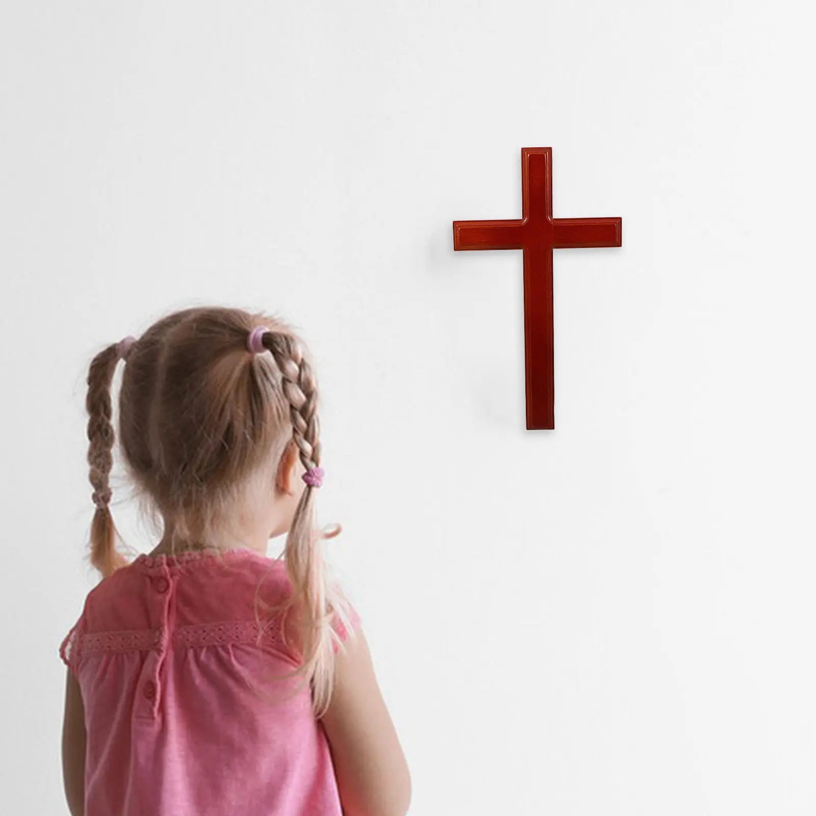 Wall Mounted Wooden Cross Decor Exquisite Ornament Home Library Hotel