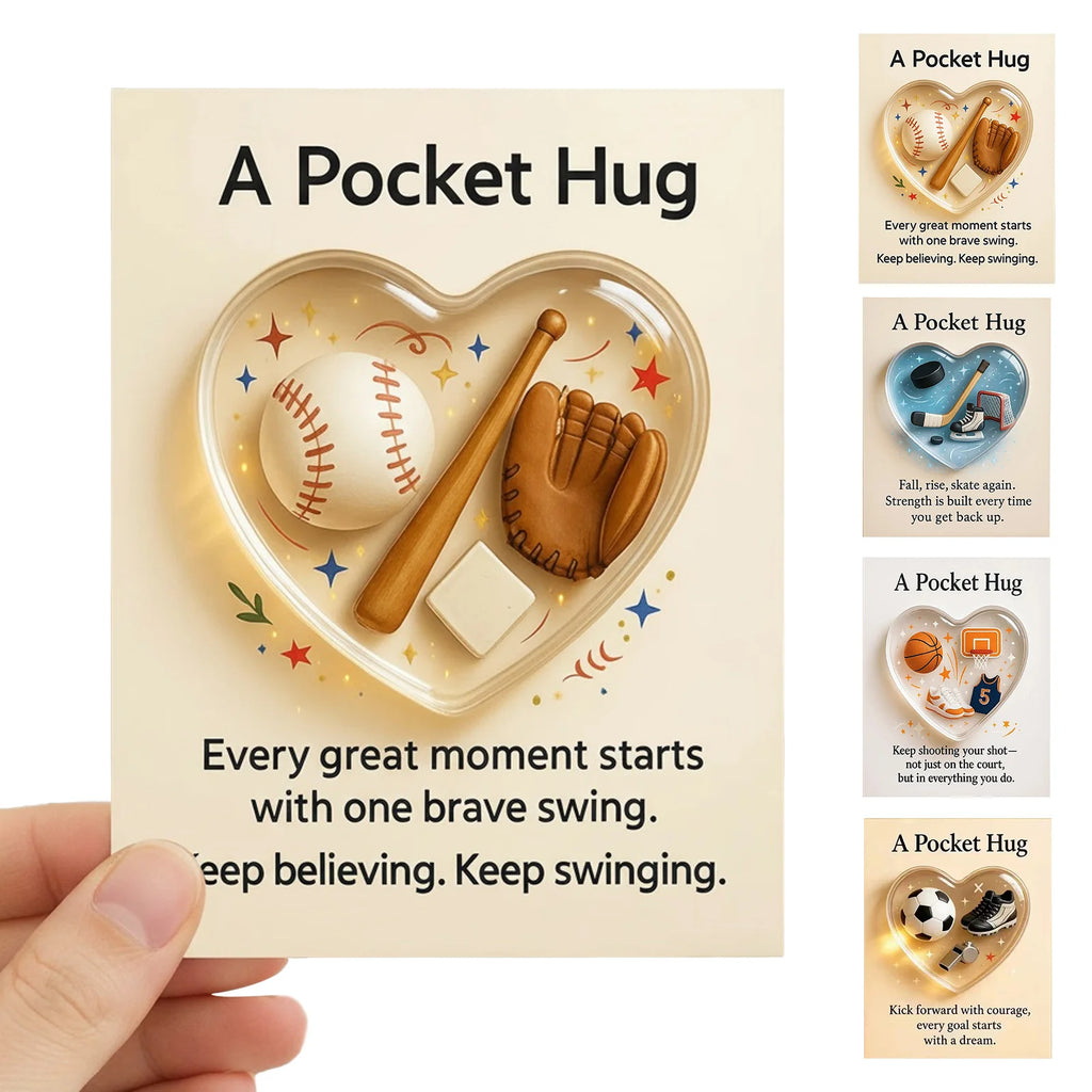 Heart Shaped Sport-themed Pocket Hug Collection Card Sports-themed