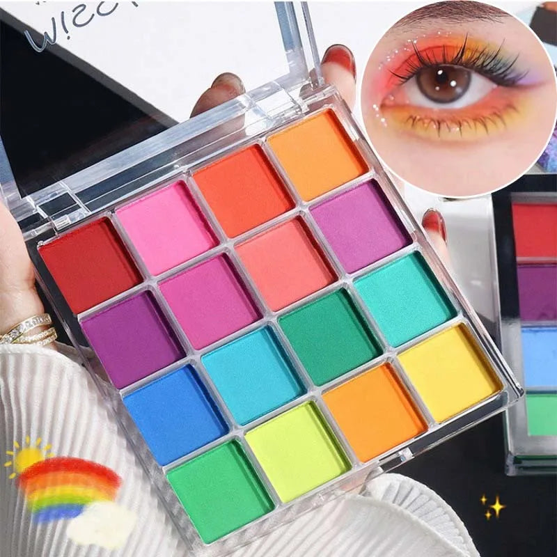 16-Grid Christmas Eye Shadow Palette Waterproof Long Lasting Matte