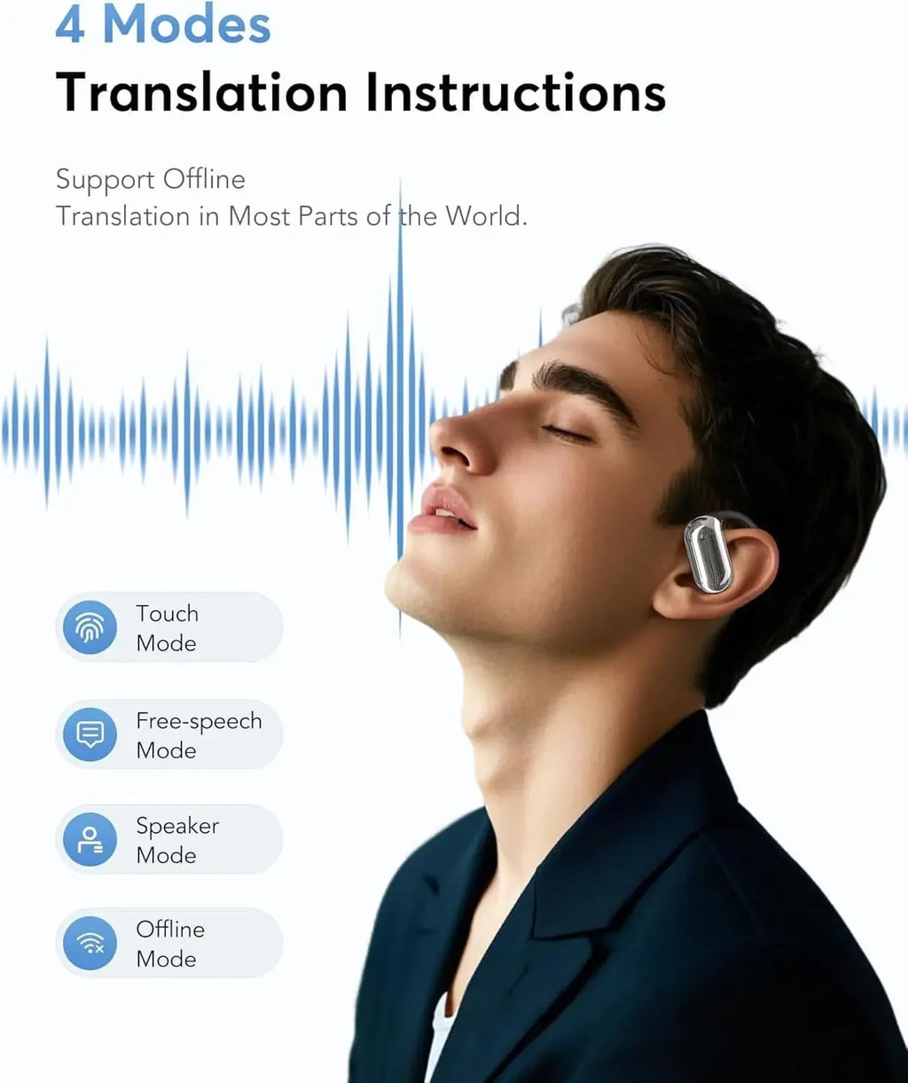 UYUXIO Real Time Translator Headphones AI Language Translation