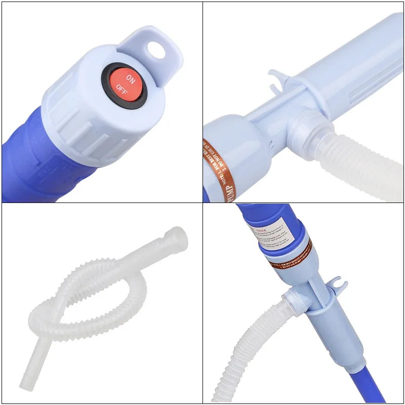 Portable Electric Liquid Transfer Pump Flow Suction Oil Fuel Water Zpaxo
