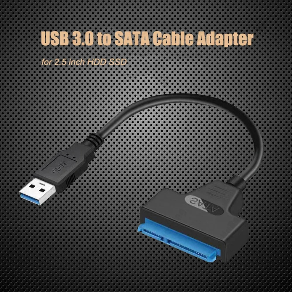 SATA to USB 3.0 Cable Up to 6 Gbps for 2.5 Inch External HDD SSD Hard Drive 22 Pin Adapter to Sata III for PC Zpaxo