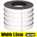 1Meter Self Adhesive Magnetic Tape Rubber Magnet Tape Strong Flexible Magnets Stripe for Refrigerator Photo Posters 39.37inch Zpaxo Width 1.5cm 12M- (12 rolls)