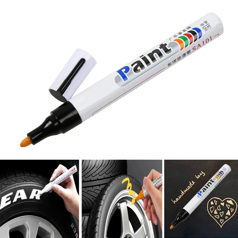 Permanent Paint Marker Pens for Car Tires, Wheels & Metal