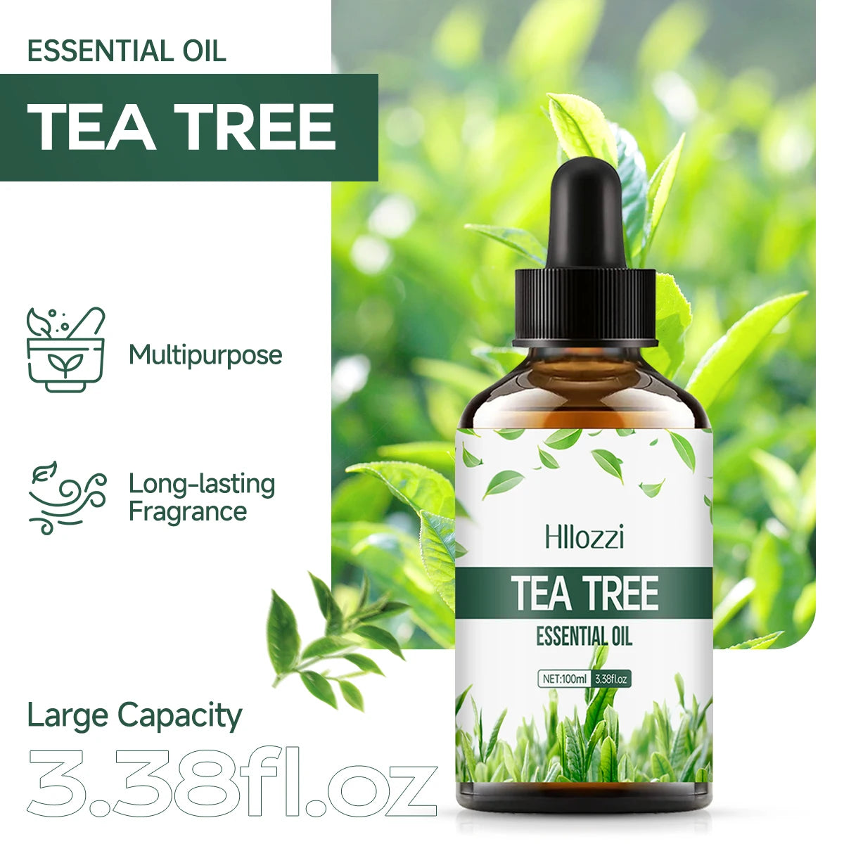 TEA TREE ESSENTIAL OIL A High-Quality Moisturizing Nourishing Massage Oil With A Refreshing Scent, Suitable For All Skin Types Zpaxo