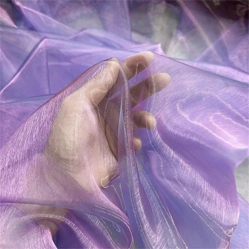 Portable Glitters Organza Materials Dance Costume Making