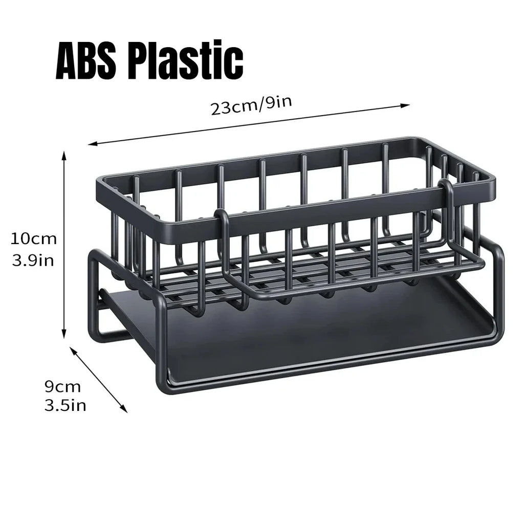 Kitchen Sink Drain Rack Organizer Sponge Storage Faucet Holder Soap Drainer Dishcloth Towel Rack Kitchen Sink Organizer Zpaxo Grey ABS Plastic