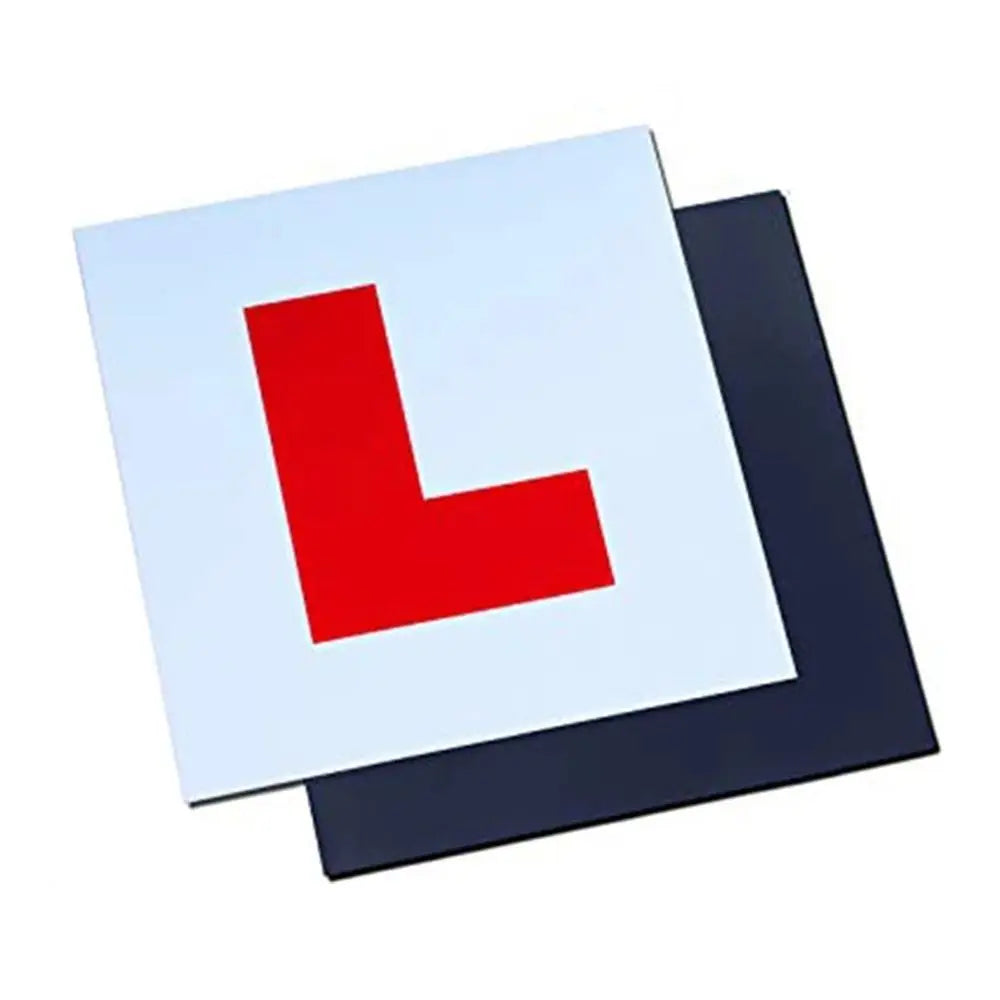 Red Waterproof Magnetic L Plates Striking Drivers Stickers Plate Car Zpaxo