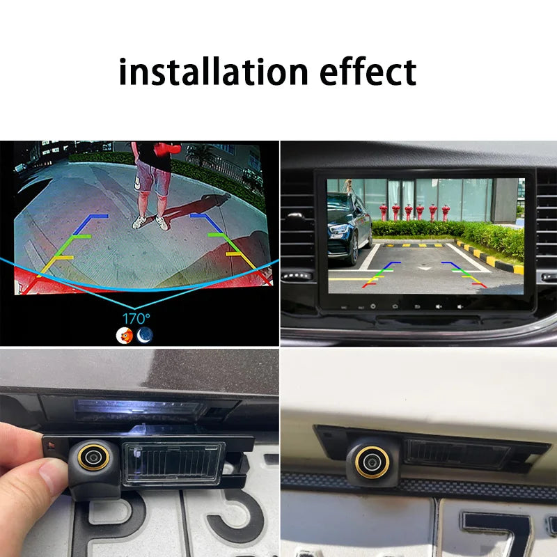 HD Rear View Backup Camera Reverse AHD CVBS License Plate Light Fits