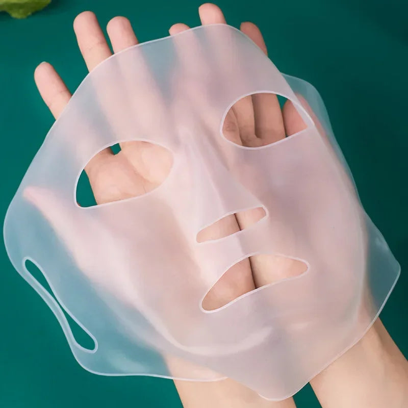 3D Silicone Mask Face Women Skin Care Tool Hanging Ear Gel Sheet