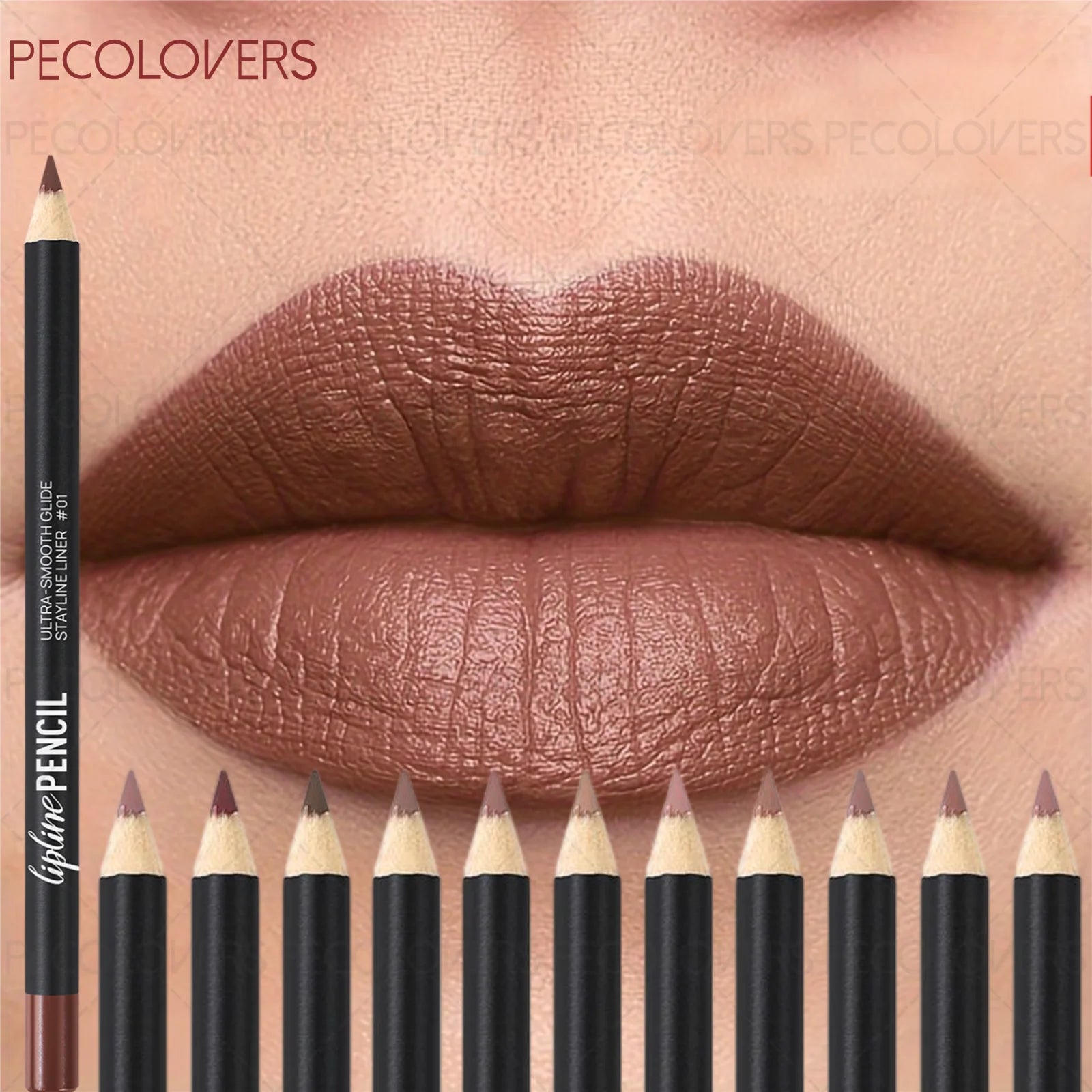1PC Natural Nude Lip Liner, Cream Texture, Waterproof, Nude Pink and Brown Color, Both Lip Line Outline and Lip Filling Function Zpaxo
