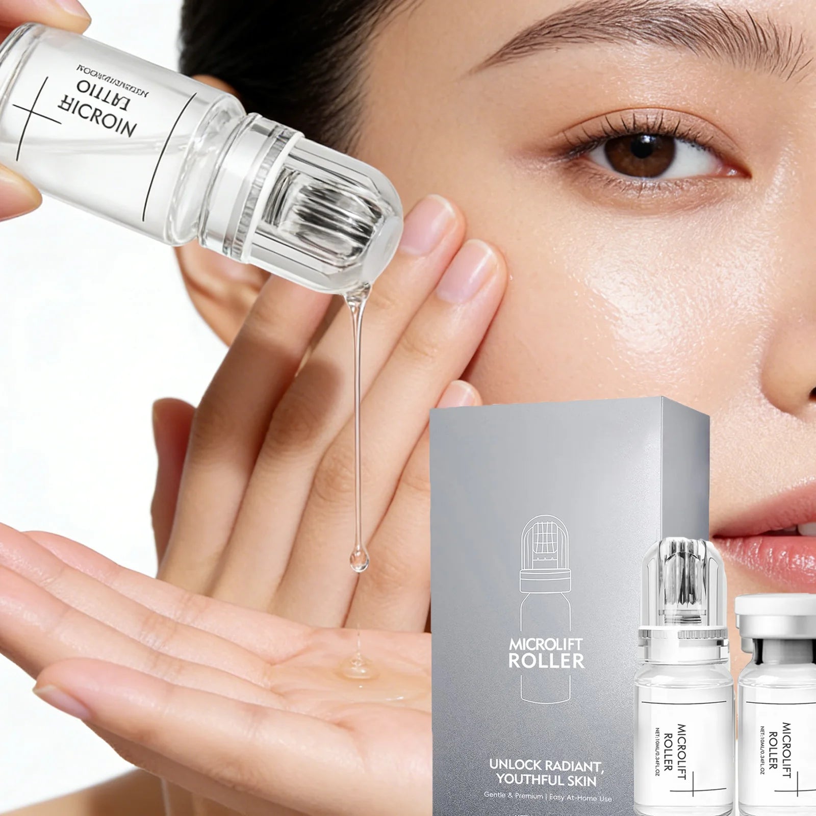 0.25mm Microneedle Brightening Serum Facial Serum Moisturizing and Repairing Deep Hydration Lock Stabilizing and Restore Gentle Zpaxo