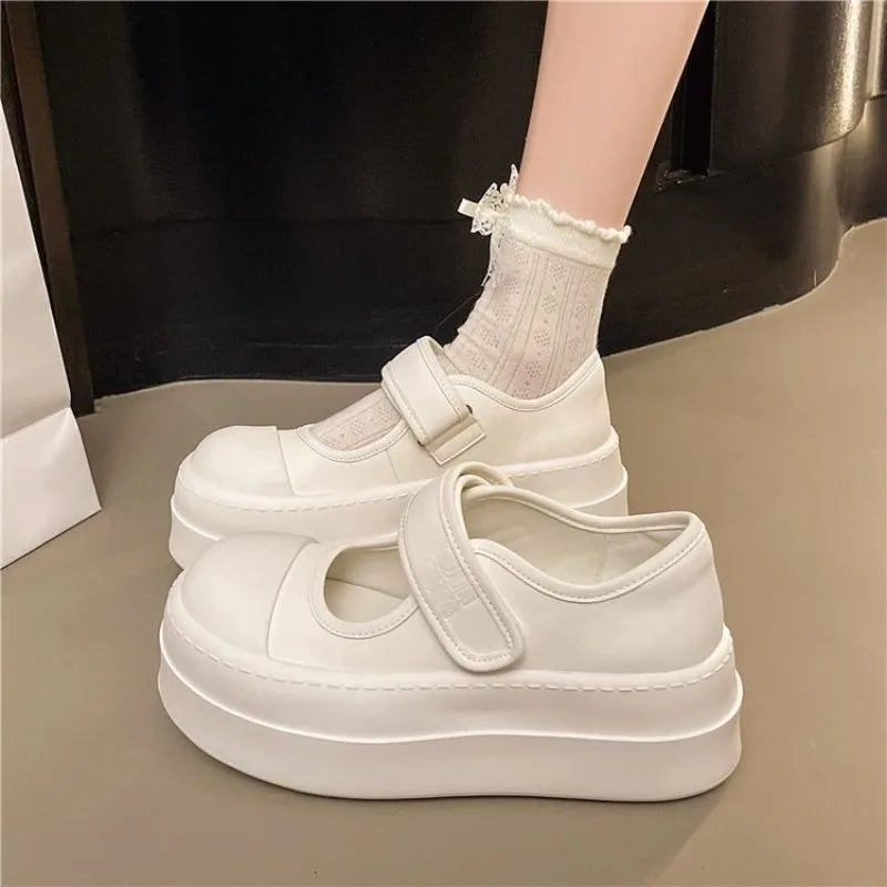 Uniform Canvas Shoes Female Hong Kong Taste Niche Retro Big Head