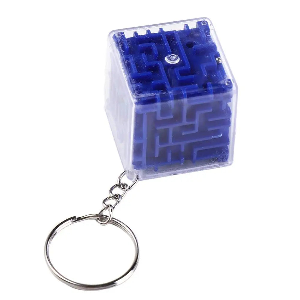 Baby Shower Intelligence 3D Maze Keychain Six-sided Puzzle Keyring Zpaxo