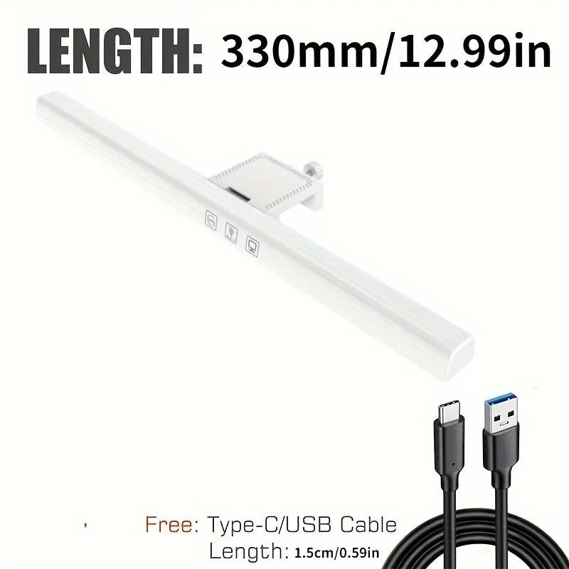 LED Laptop Computer Screen Light USB-C Power Supply Touch Control Zpaxo 330mm white
