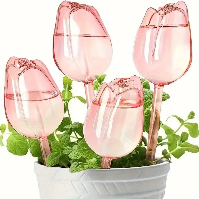 Tulip Watering Globes for Plants – Automatic Self-Watering System, Slow-Release for Indoor & Outdoor Potted Plants, Cacti – Deco Zpaxo