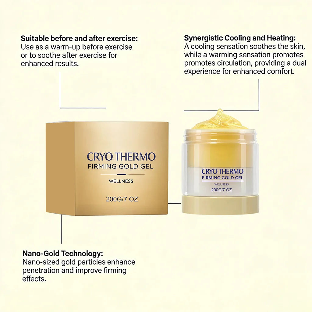 Cryo Thermo Firming Gold Gel – Body Skin Tightening 200g Body Firming Gel Zpaxo