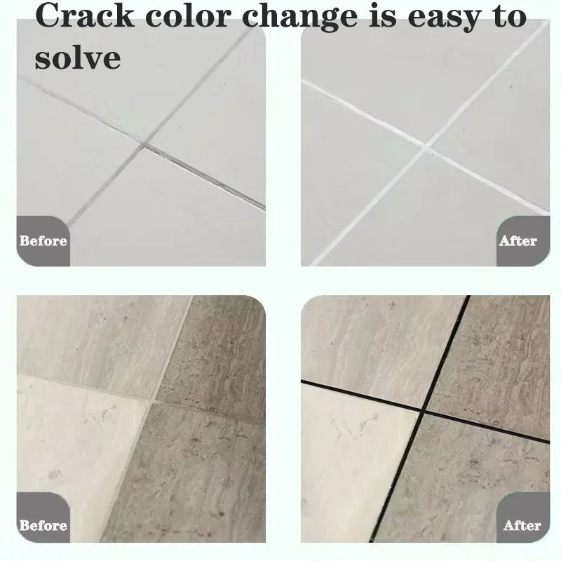 Waterproof Tile Marker Grout Pen Wall Seam for Floor Bathroom Kitchen Toilet Wall Seam Repair Black White Gold Silver Beige Zpaxo