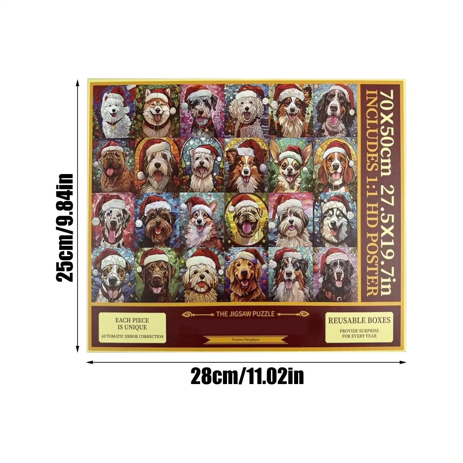 2025 Puzzle Advent Calendar 1000 Pet Theme Jigsaw Christmas Countdown