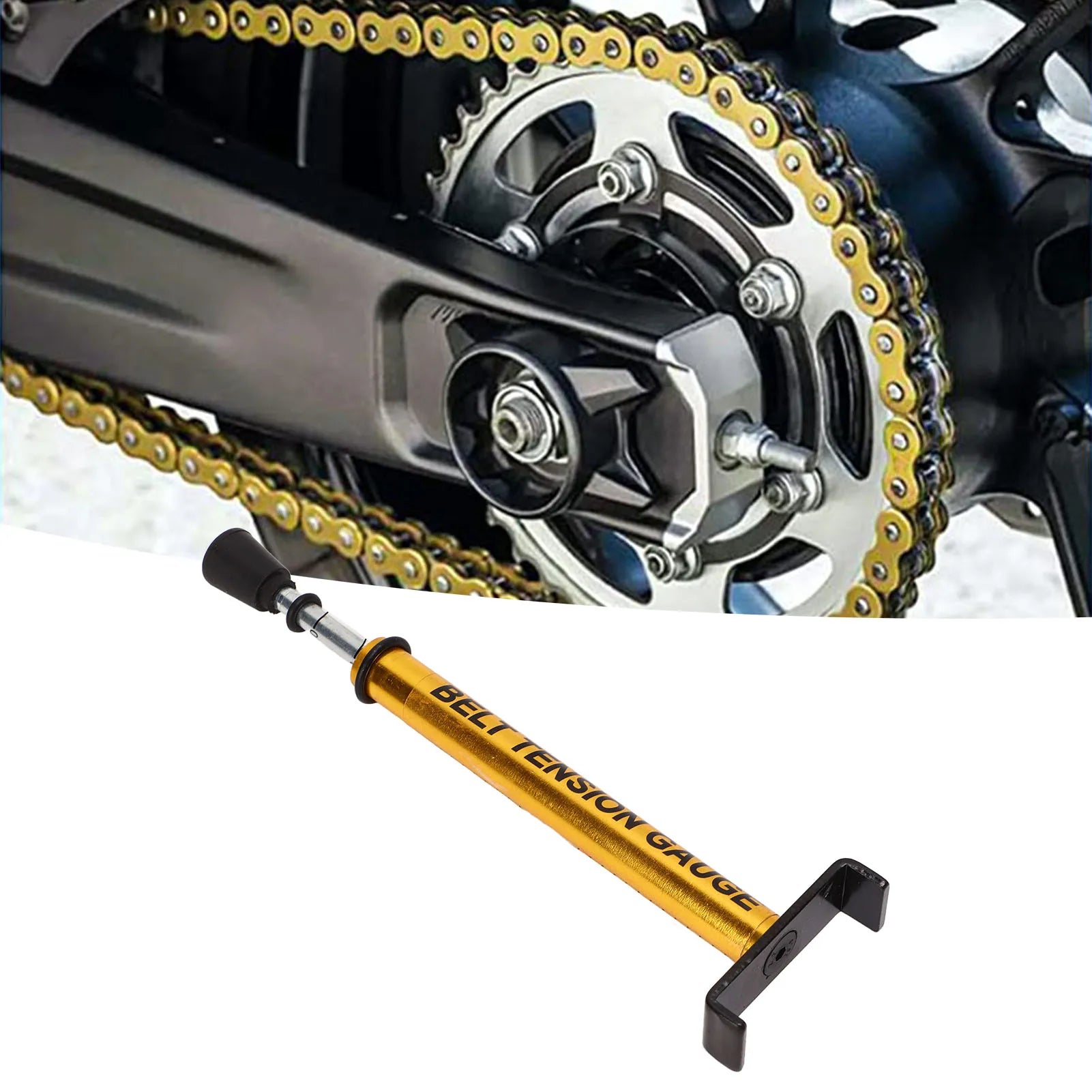 Belt Tension Gauge Adjust Metal Accuracy Motorcycle Chain 10Lb Weight