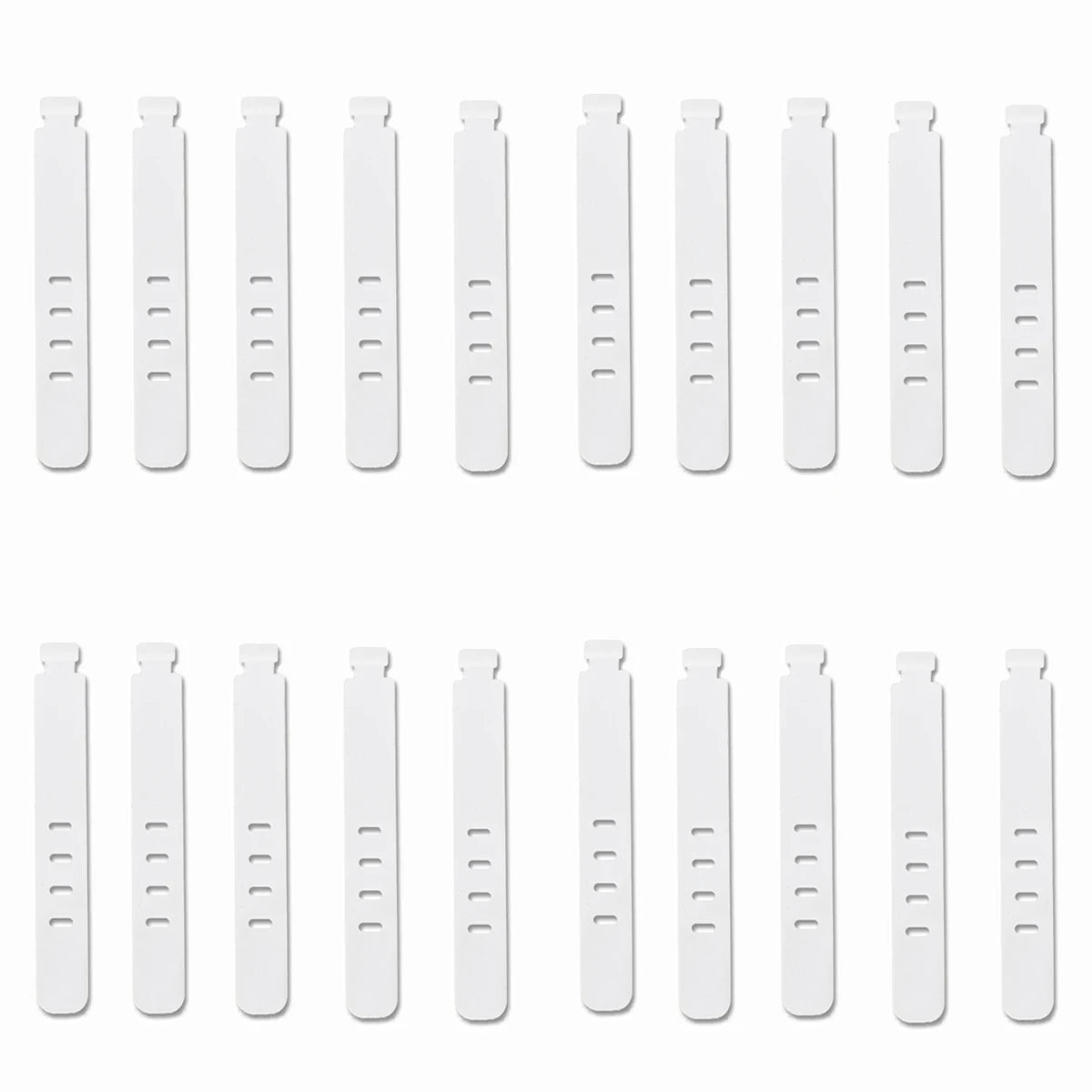 Silicone Cable Strap Wire Organizer Earphones Mouse USB Reusable Zpaxo White-20PCS