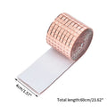 Mirror Mosaic Tile Sticker Strip – Self-Adhesive Acrylic Decor Mosaic Wall Sticker Zpaxo Rose Gold 4x60cm