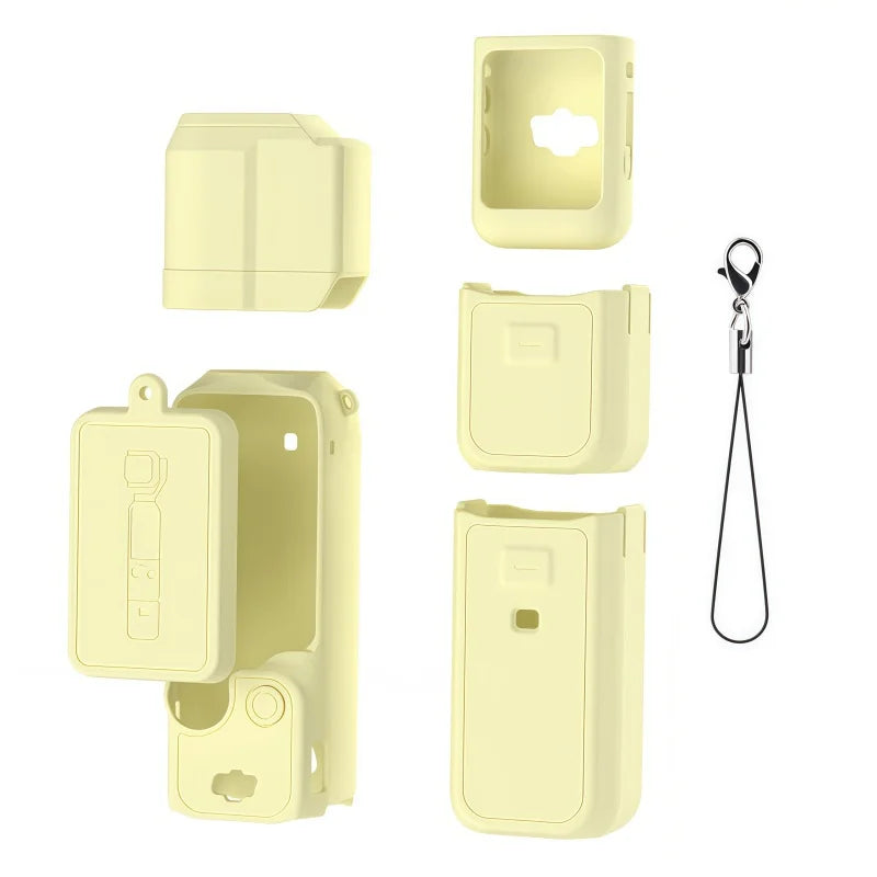 2026 DJI OSMO Pocket3 Silicone Case Anti-scratch Lens Cover Zpaxo Yellow-B For Pocket 3